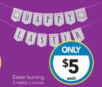 Cheap as Chips Easter bunting 5 metre offer