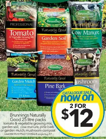 Cheap as Chips Brunnings Naturally Good 25 litre packs offer