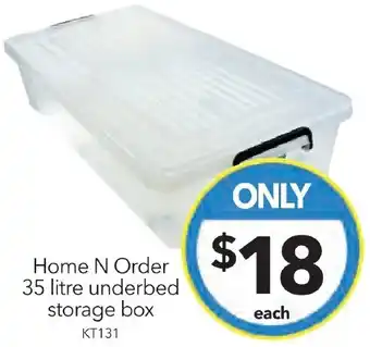 Cheap as Chips Home N Order 35 litre underbed storage box offer