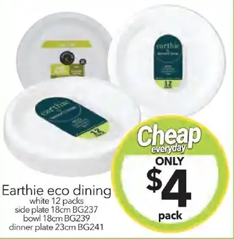 Cheap as Chips Earthie eco dining white 12 packs offer