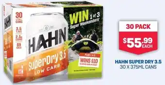 Bottlemart HAHN SUPER DRY 3.5 30 X 375ML CANS offer