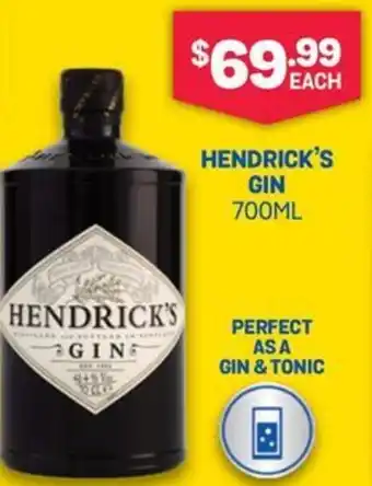 HENDRICK'S GIN 700ML