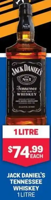 Bottlemart JACK DANIEL'S TENNESSEE WHISKEY 1 LITRE offer