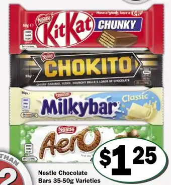Friendly Grocer Nestle Chocolate Bars 35-50g Varieties offer