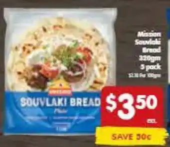 Spar Mission Souvlaki bread offer
