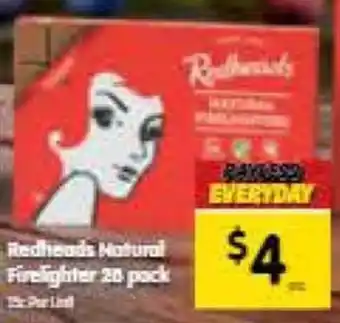 Spar Redheads NAtural Firefighter 20Packs offer