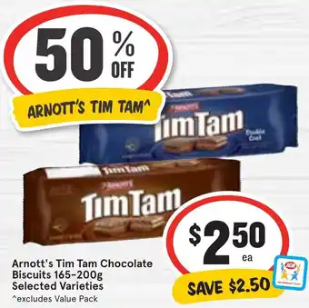 Ritchies Arnott's Tim Tam Chocolate Biscuits 165-200g offer