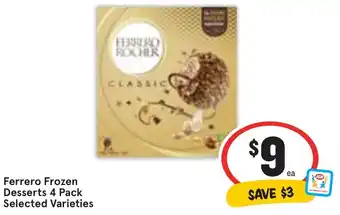 Ritchies Ferrero Frozen Desserts 4 Pack Selected Varieties offer
