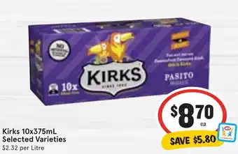 Ritchies Kirks 10x375mL Selected Varieties offer