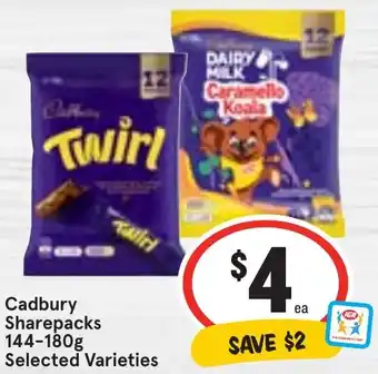 Ritchies Cadbury Sharepacks 144-180g offer