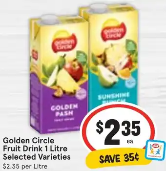 Ritchies Golden Circle Fruit Drink 1 Litre offer