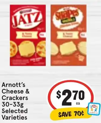 Ritchies Arnott's Cheese & Crackers 30-33g Selected Varieties offer