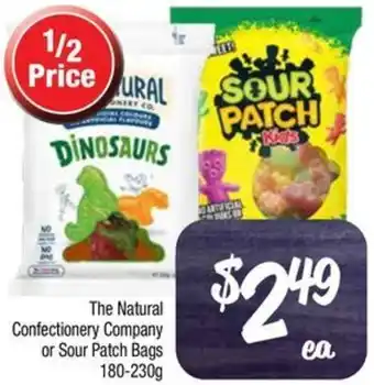 Farmer Jack's The Natural Confectionery Company or Sour Patch Bags 180-230g offer