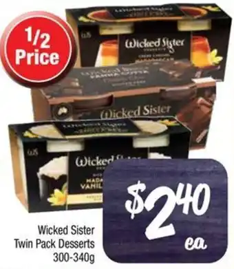 Farmer Jack's Wicked Sister Twin Pack Desserts 300-340g offer
