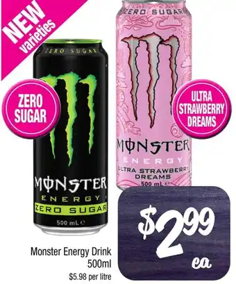 Farmer Jack's Monster Energy Drink 500ml offer
