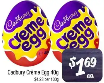 Farmer Jack's Cadbury Crème Egg 40g offer