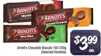 Farmer Jack's Arnott's Chocolate Biscuits 160-250g offer
