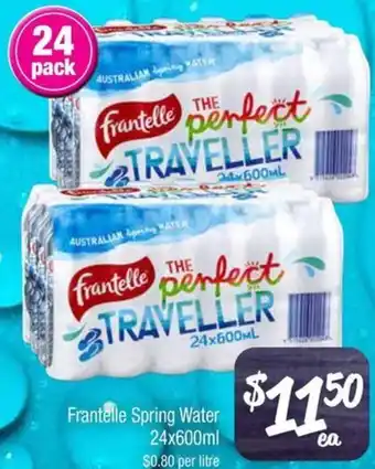Frantelle Spring Water 24x600ml