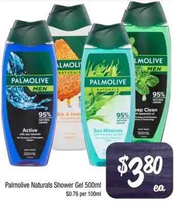Farmer Jack's Palmolive Naturals Shower Gel 500ml offer