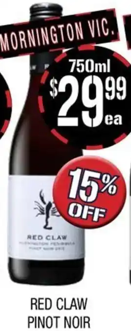 RED CLAW PINOT NOIR 750ml