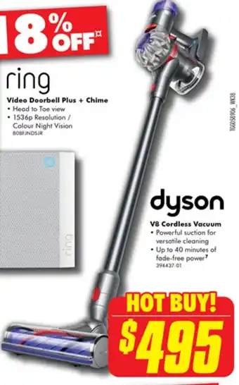 The Good Guys dyson V8 Cordless Vacuum offer