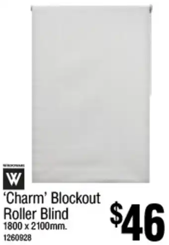 Bunnings Charm' Blockout Roller Blind 1800 x 2100mm offer