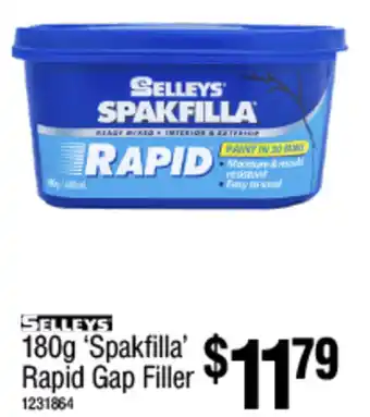 Bunnings SELLEYS 180g 'Spakfilla' Rapid Gap Filler offer