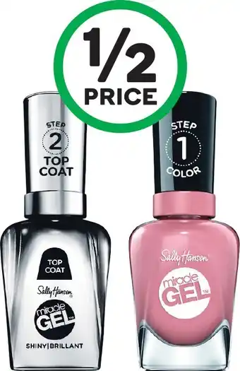 Woolworths Sally Hansen Miracle Gel or Miracle Gel Top Coat 14.7ml offer