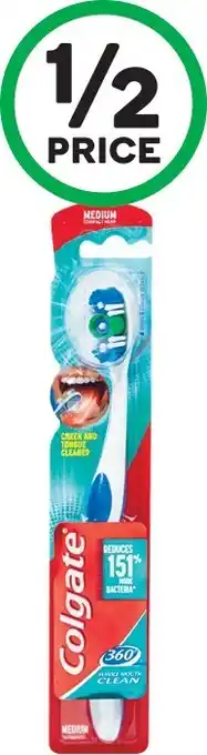 Woolworths Colgate Toothbrush 360 Clean Pk 1 offer