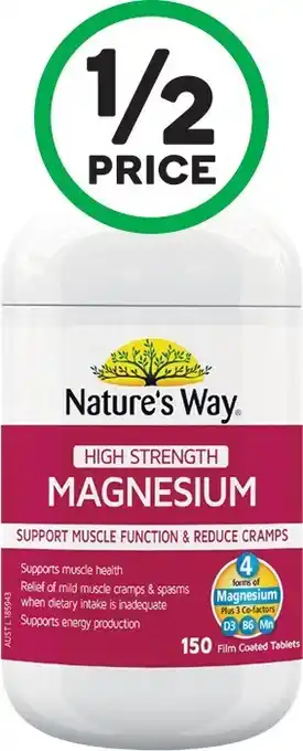Woolworths Nature&#039;s Way Magnesium Tablets Pk 150# offer