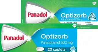 Woolworths Panadol with Optizorb Paracetamol Pain Relief Tablets or Caplets Pk 20* offer