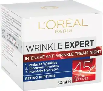 Woolworths NEW L&#039;Oreal Wrinkle Expert 45 Night Cream 50ml offer