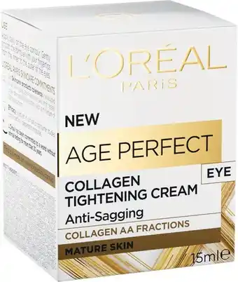 Woolworths NEW L&#039;Oreal Age Perfect Eye Cream 15ml offer