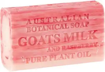Woolworths NEW Australian Botanical Soap Goats Milk & Raspberry 200g offer