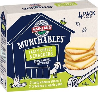 Woolworths Mainland Munchables 120g Pk 4 offer