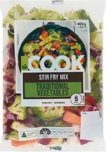 Woolworths Woolworths COOK Australian Stir-fry Traditional Vegetables 400g offer
