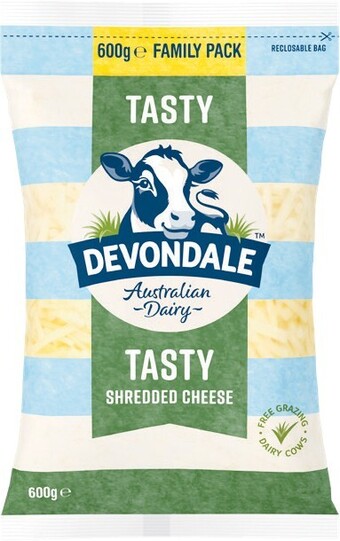 Woolworths Devondale Cheese Block 550-625g or Shredded Cheese 600g offer