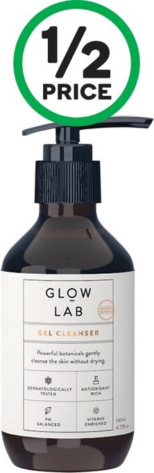 Woolworths Glow Lab Gel Cleanser 140ml offer