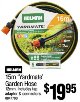 Bunnings 15m 'Yardmate' Garden Hose 12mm offer