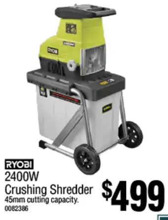 Bunnings 2400W Crushing Shredder offer