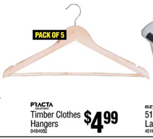 Timber Clothes Hangers offer at Bunnings