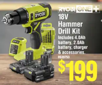 Bunnings 18V Hammer Drill Kit offer