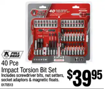 Bunnings 40 Pce Impact Torsion Bit Set offer