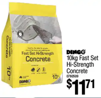 Bunnings 10kg Fast Set Hi-Strength Concrete offer