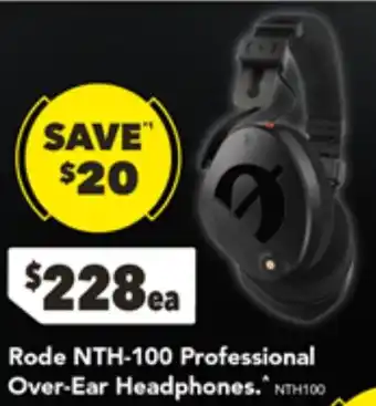 Harvey Norman Rode NTH-100 Professional Over-Ear Headphones offer