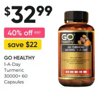 Healthy Life 1-A-Day Turmeric 30000+ 60 Capsules offer