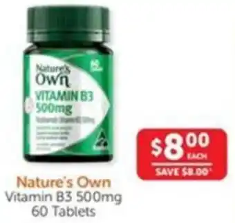 WHOLELIFE catalogue Vitamin B3 500mg 60 Tablets offer