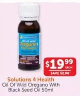 WHOLELIFE catalogue Oil Of Wild Oregano With Black Seed Oil 50ml offer