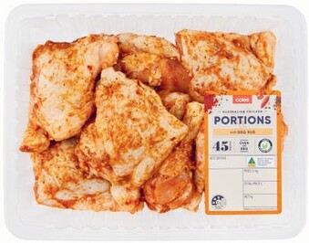 Coles Coles RSPCA Approved Chicken Portions with BBQ Rub offer