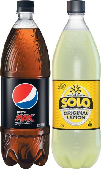 Coles Pepsi, Sunkist or Solo Soft Drink 1.25 Litre offer